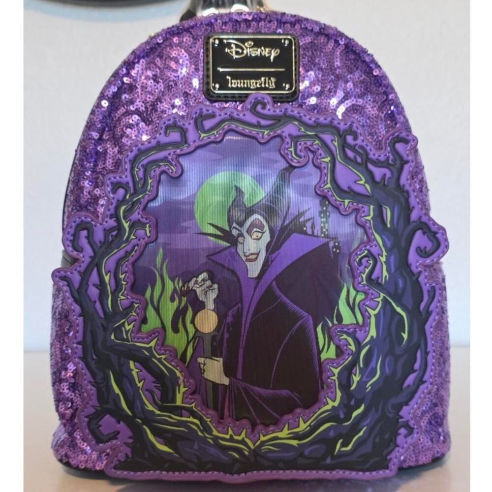 Loungefly Disney Sleeping Beauty Maleficent Lenticular Backpack UK Exclusive